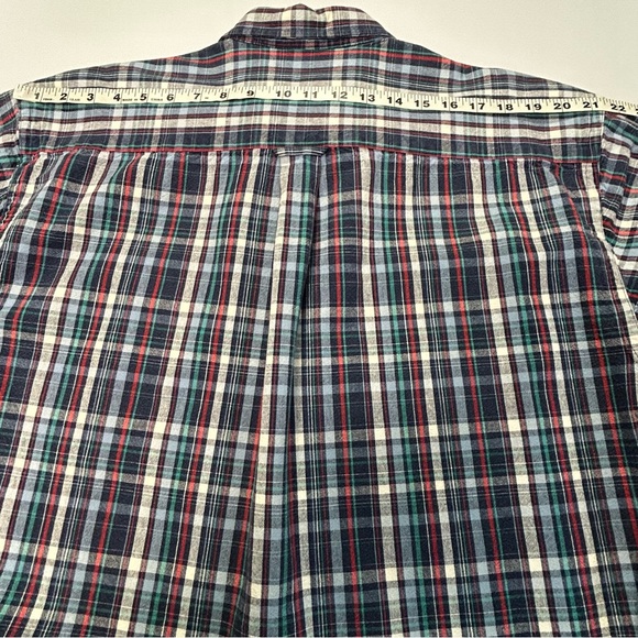 Eddie Bauer Mens Checkered Button Up Shirt Long Sleeve Cotton Country Casual - Picture 9 of 11